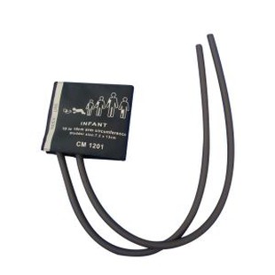 Bayi Ganda Tabung NIBP Manset Untuk Monitor Tekanan Darah, 10-19cm Lingkar Lengan