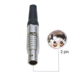 0B 2pin Plug Logam Multipole Tetap Laki-laki Perempuan Solder Kontak Logam Perumahan PPS Insulator