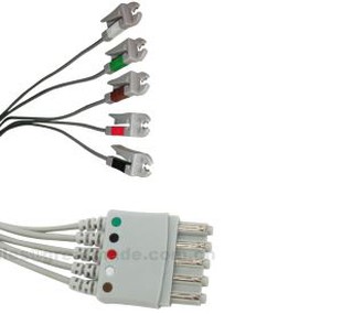 Leadwires 5-lead M1968A Kompatibel, AHA, Grabber