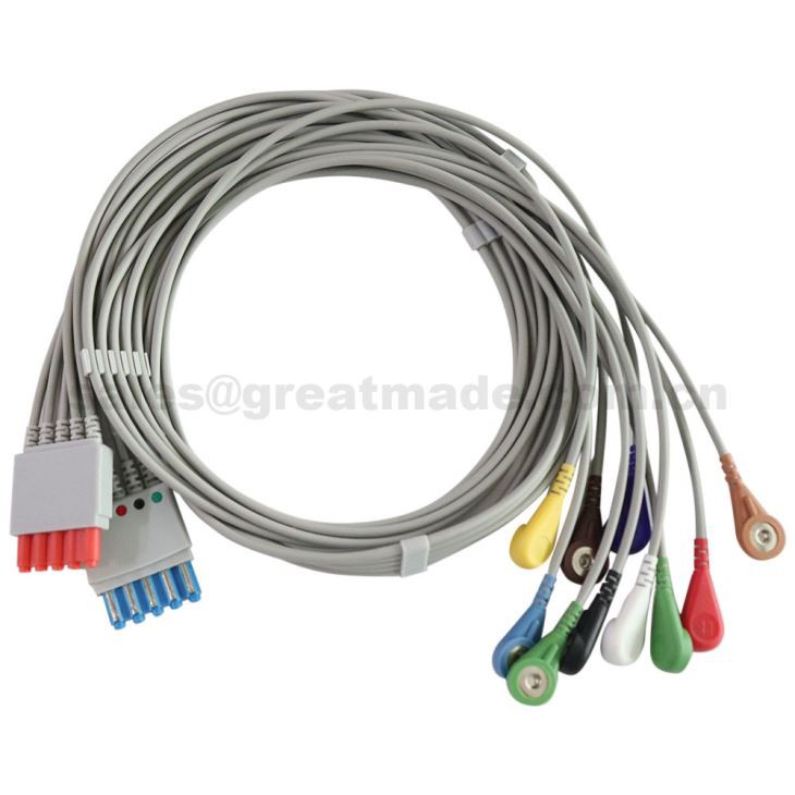 10-lead ECG Leadwire Kompatibel Dengan HP / Philips 78352C, 78354C