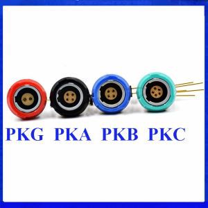 Konektor Medis 1P PKG PKA PKB PKC 2-10pin 14 Pin Soket Tetap Dengan Siku 90 Derajat Kontak PCB Dua Keying