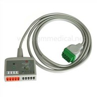 Kompatibel dengan GE Eagle, Solar, Dash, Trem OEM 416035-001 Multi-Link 12-Lead EKG Kabel Standar AHA 12 Ft ECG Kabel.