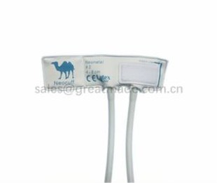 Anggota badan #2 sekali pakai manset, lingkar lengan 4-8cm, putih dengan cahaya biru, Dual tabung