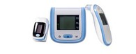 Pulse Oksimeter Monitor Oksigen Darah Wrist Monitor Tekanan Darah PR Sphygmomanometer Spo2 Infrared Thermometer De Dedo
