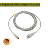 Siemens Kompatibel-BD IBPInvasive Tekanan Darah Transdusif Adaptor Kabel , Siemens 7pin- BD-7pin Jack.