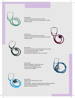 Stetoskop Kepala Tunggal Aluminium Anodized Profesional Dengan Stetoskop Anti-Kepala