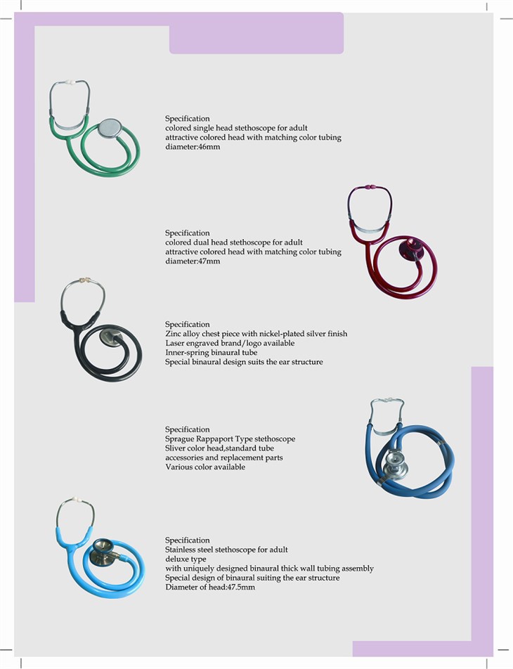 Stetoskop Kepala Tunggal Aluminium Anodized Profesional Dengan Stetoskop Anti-Kepala